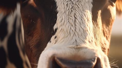 Premium AI Image | Cow closeup face