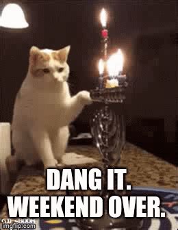 Dang it the weekends over! - Imgflip