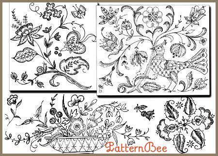 Old English embroidery patterns, LOVE THESE!!! | Handmade embroidery ...