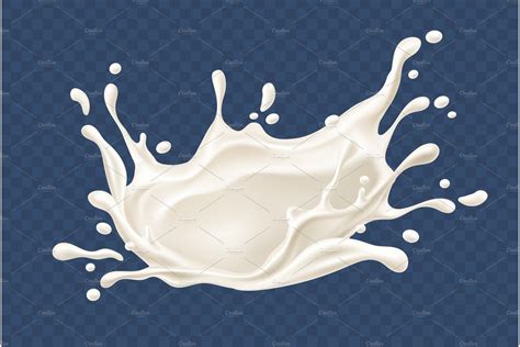 Milk splash realistic splashes | Photoshop Graphics ~ Creative Market