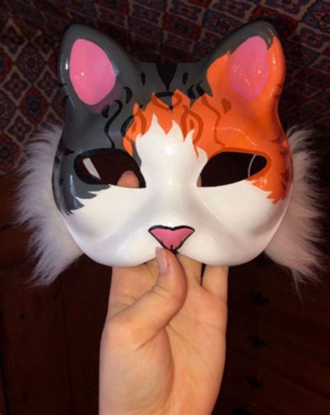 Therian mask 🍁🦴🎬 | Cat mask diy, Cat mask, Cartoon art styles