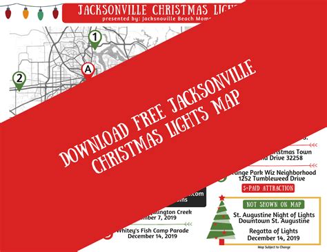 Printable Jacksonville Christmas Light Map - Jacksonville Beach Moms