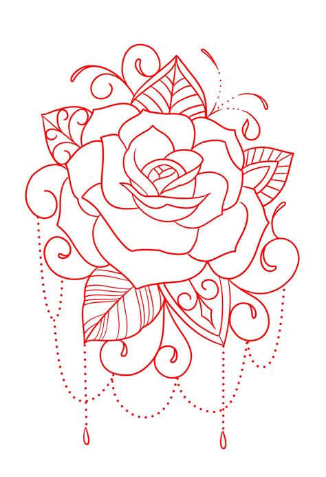 Rose Drawing Tattoo, Tattoo Outline Drawing, Roses Drawing, Tattoo ...