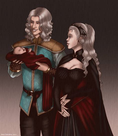 File:Laenor, Rhaenyra and baby Jace by Jota Saraiva.jpg - A Wiki of Ice ...