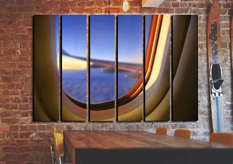 Airplane Window Wall Art Decor Aircraft View Canvas Picture | Etsy