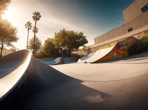 Premium AI Image | Skate park environment background