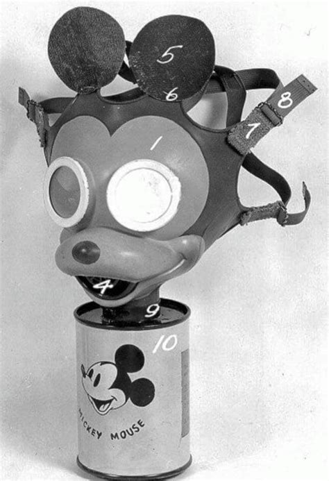 The Official Mickey Mouse Gas Mask from the 1940s. It was designed by ...