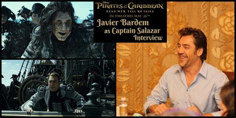 Javier Bardem plays Captain Salazar in the new Pirates of the Caribbean