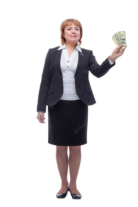 Premium Photo | Happy cheerful businesswoman in black suit holding ...