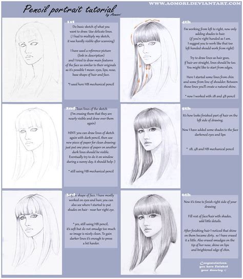 Tutorials by Aomori on DeviantArt | Portrait tutorial, Pencil portrait ...