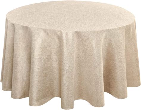 Amazon.com: Hiasan Round Linen Tablecloth 108 Inch - Wrinkle and Stain ...