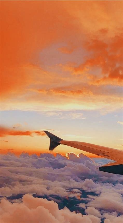 Breathtaking Sunset View from an Airplane