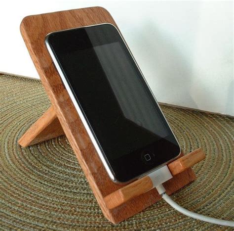 iPhone, iPod Touch, Smart Phone Hand Crafted Wooden Holder Stand Oak ...