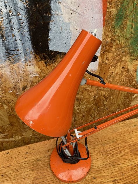 Orange Anglepoise Lamp | Blue Ticking