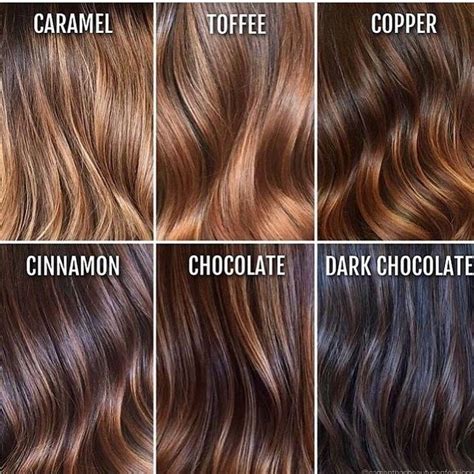 Caramel Hair Color Chart