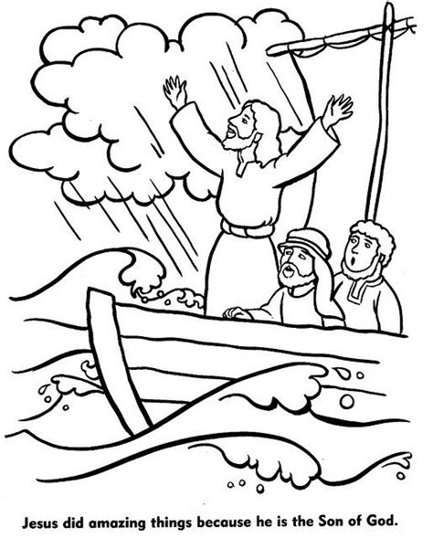 Jesus Calms The Storm Coloring Page - Coloring Home