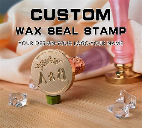 Personalized Wax Seal Stamp Kit,custom Wedding Wax Seal Kit,custom Any ...