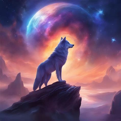 Premium Photo | Free Photo Galaxy Wolf Wallpaper