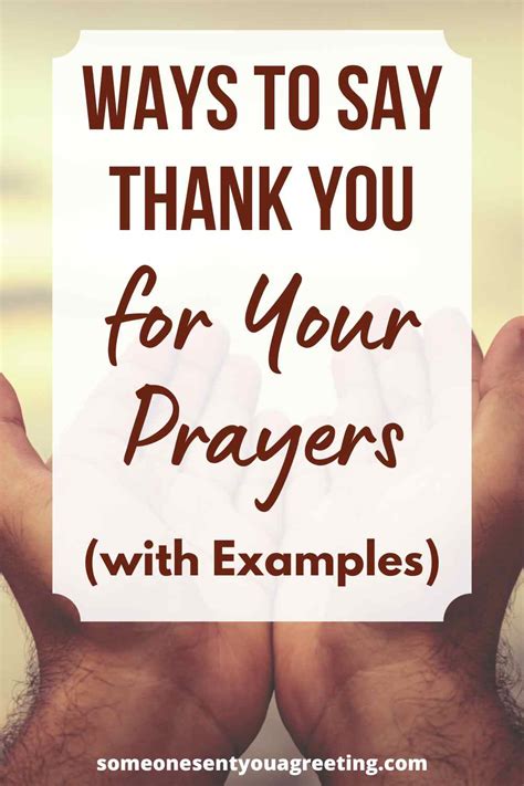 Thank You for Your Prayers: What to Say (with Examples) - Someone Sent ...