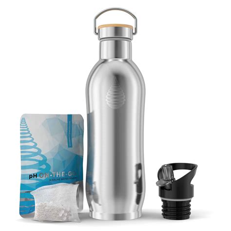 pH ACTIVE Insulated Water Bottle - Filtered Alkaline Water Bottle ...