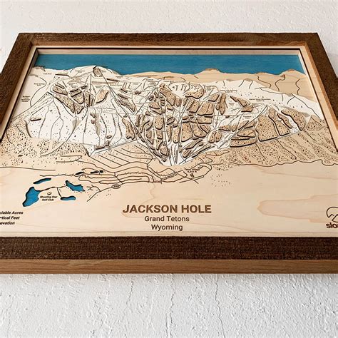 Jackson Hole Ski Resort Map Printable Ski Map Skiing Wall Art Ski Trail ...