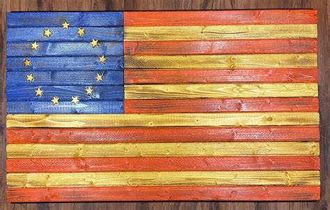 Wooden American Flag, American Flag Wall Decor, Handmade Wooden ...