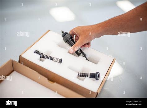 Close-up, detail, parts of a printing machine in a modern printing ...