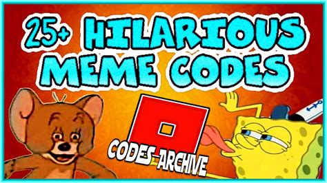 25+ HILARIOUS ROBLOX MEME CODES! (2021) - YouTube