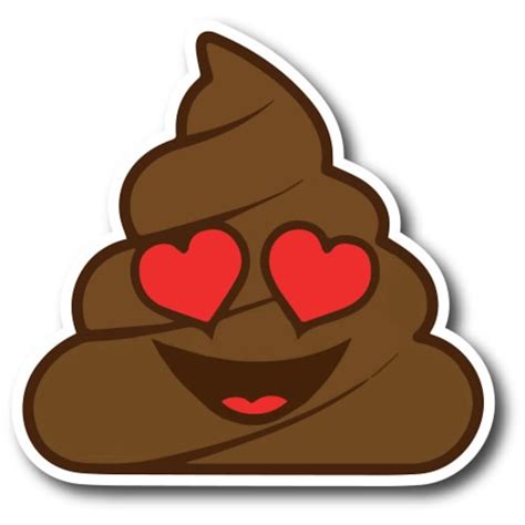 Poop Emoji With Heart Eyes Magnet - Etsy