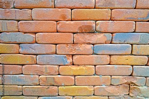 Broken Brick Wall Texture Background Design. Old Bricks Cracks Pattern ...