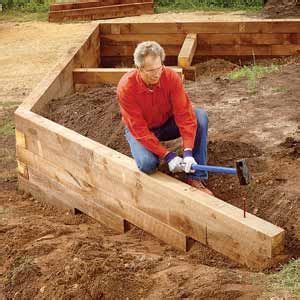 How to build wood retaining wall – Artofit