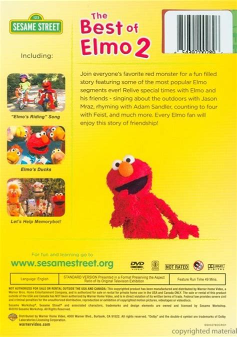 Sesame Street: The Best Of Elmo 2 (Repackage) (DVD 2010) | DVD Empire