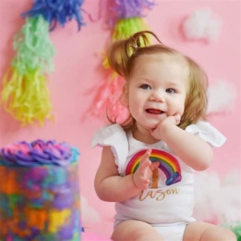 Rainbow Birthday Girl Outfit Personalized Rainbow Birthday - Etsy