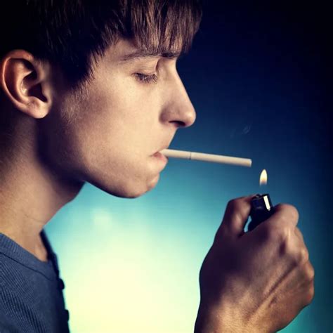 Sad Guy with Cigarette Stock Photo by ©sabphoto 116052230