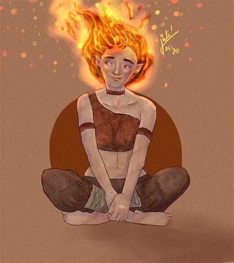 Fire Girl Drawing