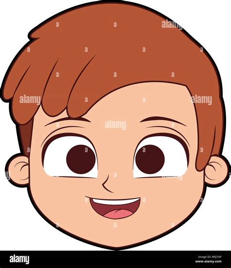 Cute boy face cartoon Stock Vector Image & Art - Alamy