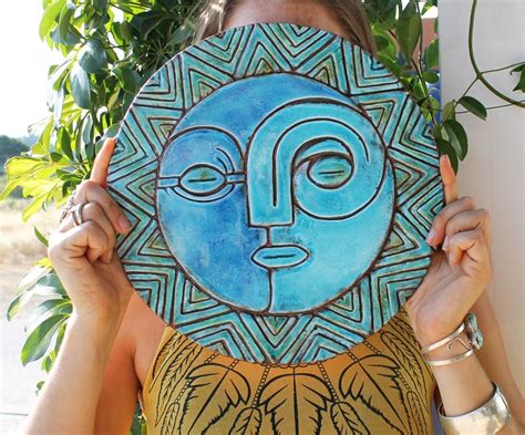 Sun and moon wall decor wall art garden art outdoor | Etsy