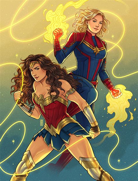 Wonder Woman and Captain Marvel by @heyjenbartel : r/WonderWoman