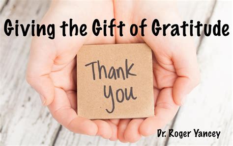 Thank You: Giving the Gift of Gratitude | Oak Ridge Baptist Church