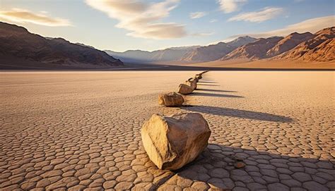 Premium AI Image | walking rocks in death valley