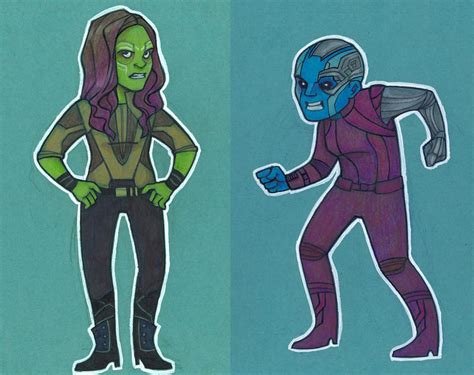 Gamora and Nebula by sn0otchie on DeviantArt