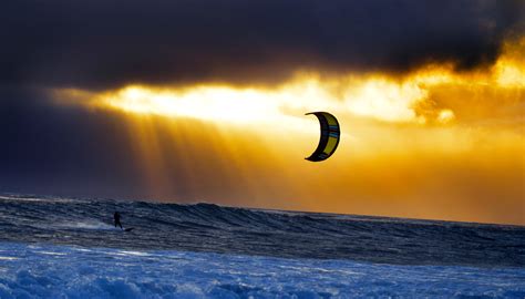 Wave kitesurfing wallpaper: Sunset cruising on the 2016 Slingshot Wave ...