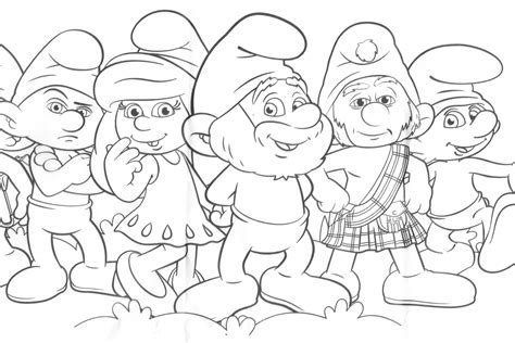 The Smurfs Smurfette Catapillar On Finger Coloring Page 2 – Coloring City