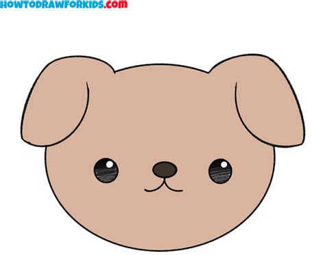 How to Draw a Dog Face for Kindergarten - Easy Drawing Tutorial For Kids