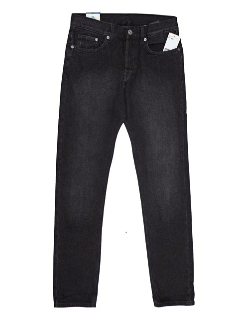 H&M BLACK Pure Cotton Slim Tapered Denim Jeans - Waist Size 27 to 38 ...