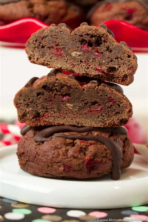 Chocolate Cherry Cookies Recipe - Moms & Munchkins