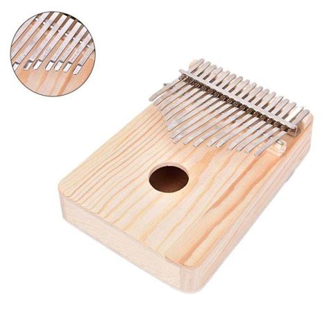 Kalimba 17 Keys Thumb Piano and Tune Hammer, Portable Mahogany Body ...