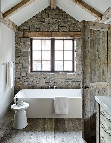 30 Exquisite and Inspired Bathrooms with Stone Walls