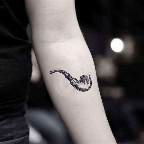 Pipe Temporary Tattoo Sticker - OhMyTat