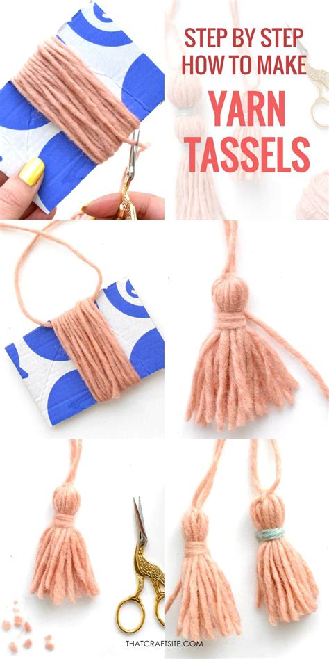 How to Make Easy DIY Yarn Tassels in 5 Minutes! | Yarn diy, Diy yarn ...